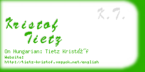 kristof tietz business card